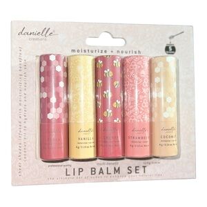 Danielle Pink and Yellow Lip Balm & Gloss Set